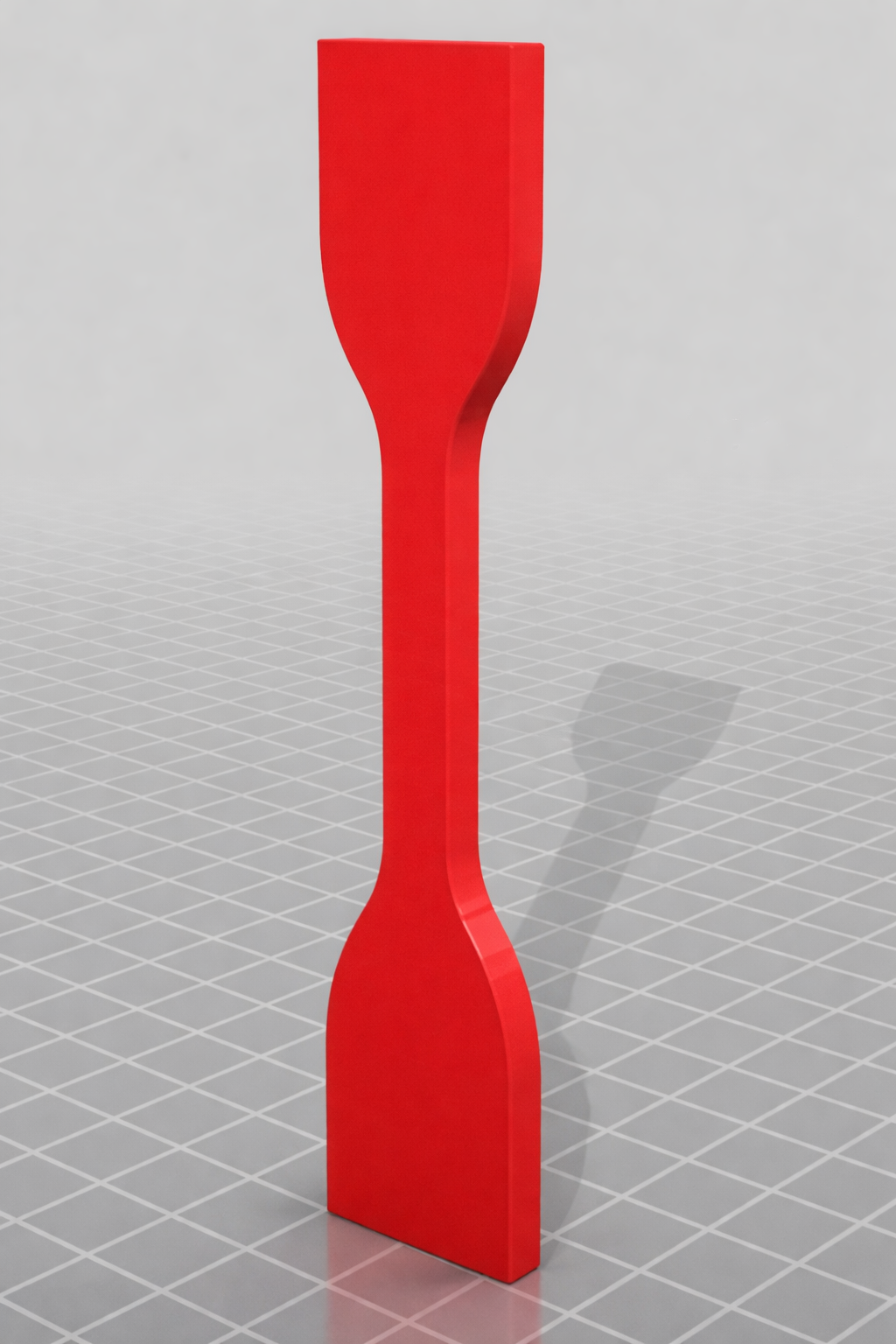 Red Dog Bone Tensile Test Specimen